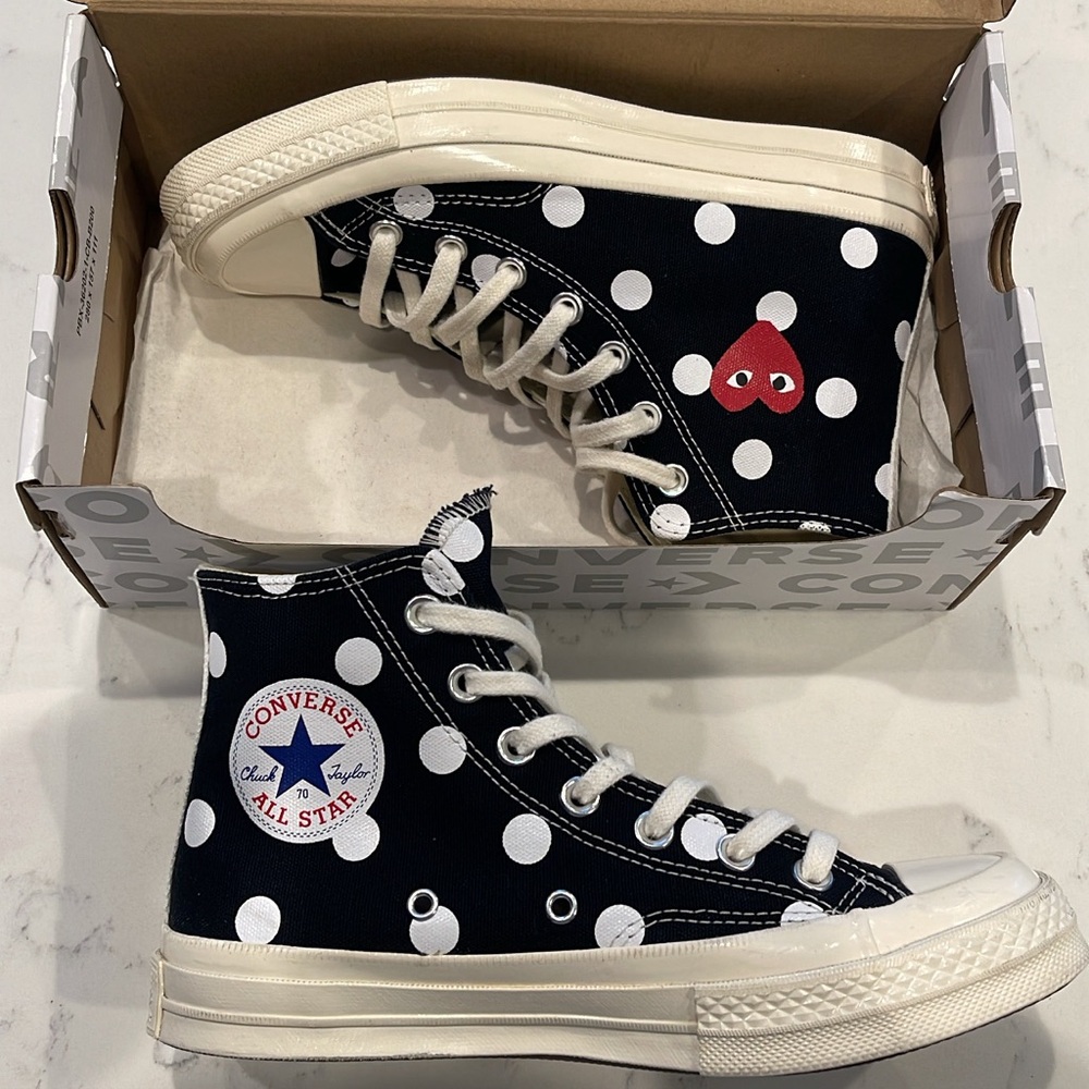 Comme des Garcons Play x Converse Chuck taylor High top Polka Dot W7/M5